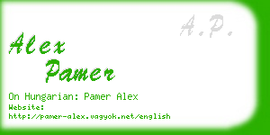 alex pamer business card